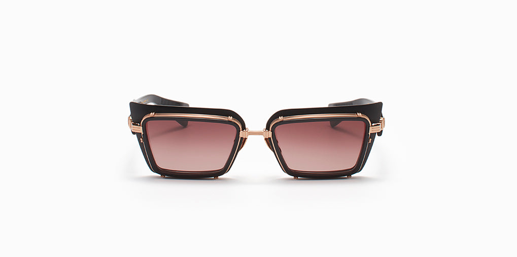 BALMAIN ADMIRABLE BPS-130D 52 - Matte Black- Rose Gold w/ Dark Rose to Light Rose Polar Lenses - AR
