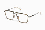 AKONI TELESTO AKS-523E BLK - GLD 56-16 - Brushed Black - 12k Gold - Brown to Clear Lenses