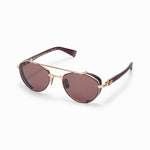 BALMAIN BRIGADE-IV BPS-120F GLD - BDX 52-20 - 18k Gold w/ Brown - Dark Bordeaux - Chocolate Brown Lenses