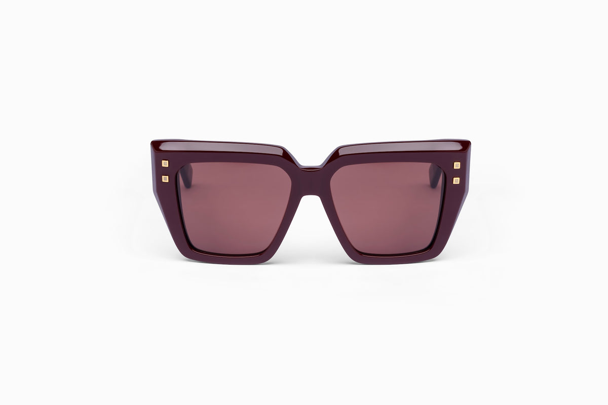 BALMAIN B - FAME BPS-193C BDX -  GLD 54-15 - Bordeaux - 18k Gold - Dark Chocolate Lenses