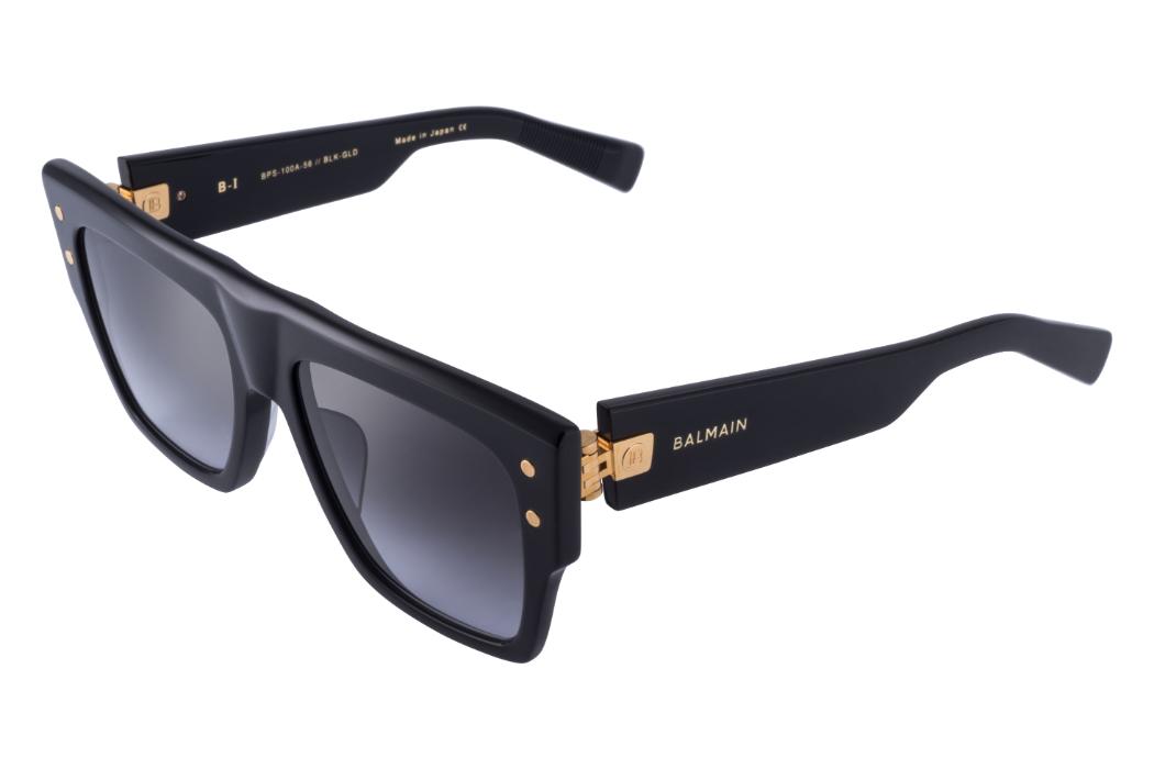 BALMAIN B-I BPS-100A 56 - Black - Gold w/ Dark Grey to Clear - AR