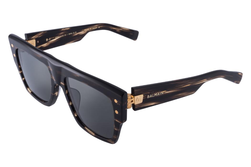 BALMAIN B-I BPS-100B 56 - Dark Brown Swirl - Goldw/G-15 - AR